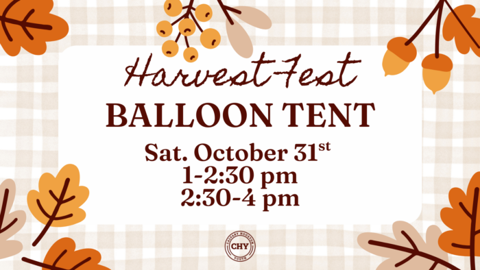 Youth Harvest Fest Balloon Tent Service Project